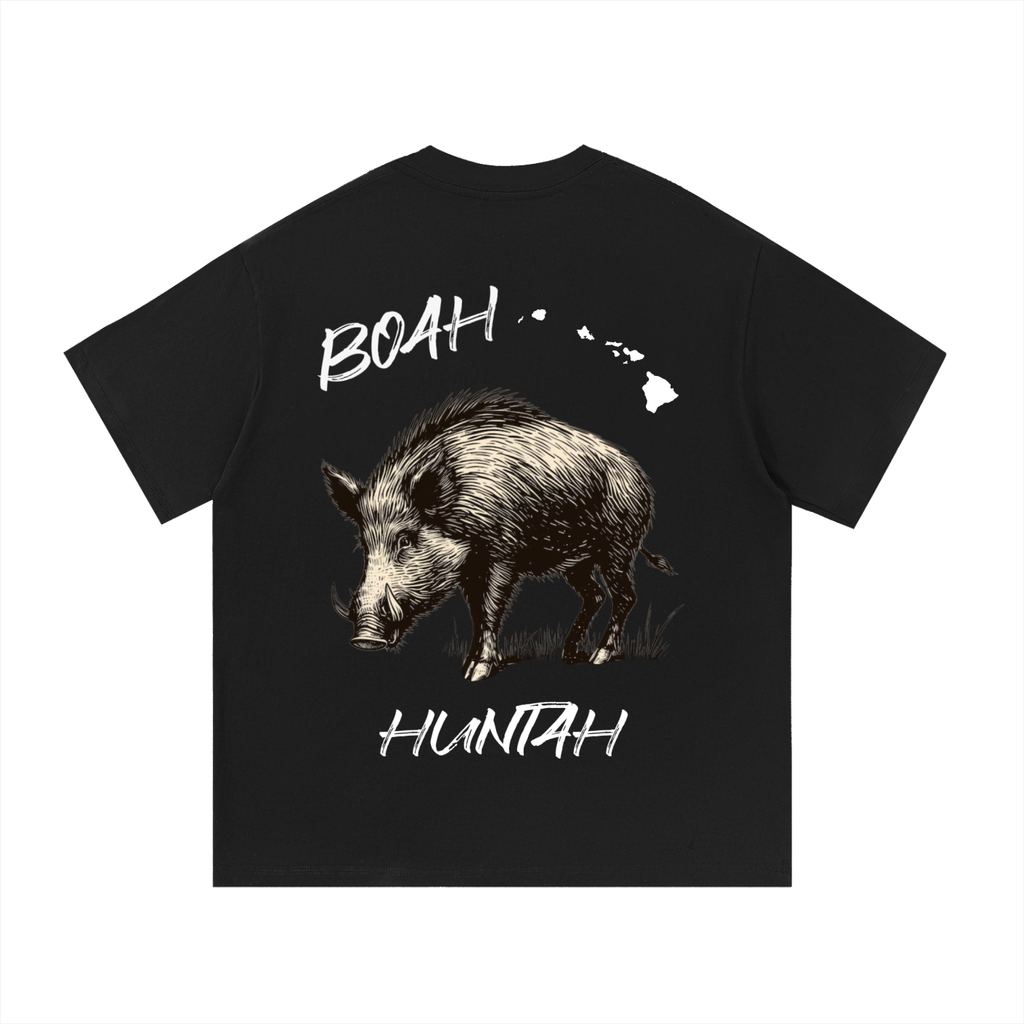 Boah Huntah Cotton T-Shirt Black